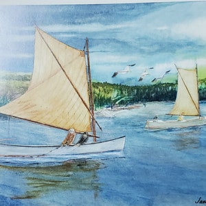 COLUMBIA RIVER GILLNETTERS of the Pacific North West Bookplate Art Artist James A Cole –COLE3