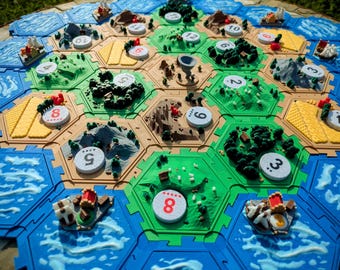 3D Settlers of Catan Upgrade Set | Basic Jigsaw Version | 3-6 Players