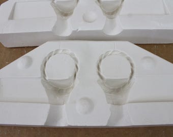 Ceramic Slip Mold 2 Piece Mini Basket Decoration NM-352 Nowell's Cast Casting