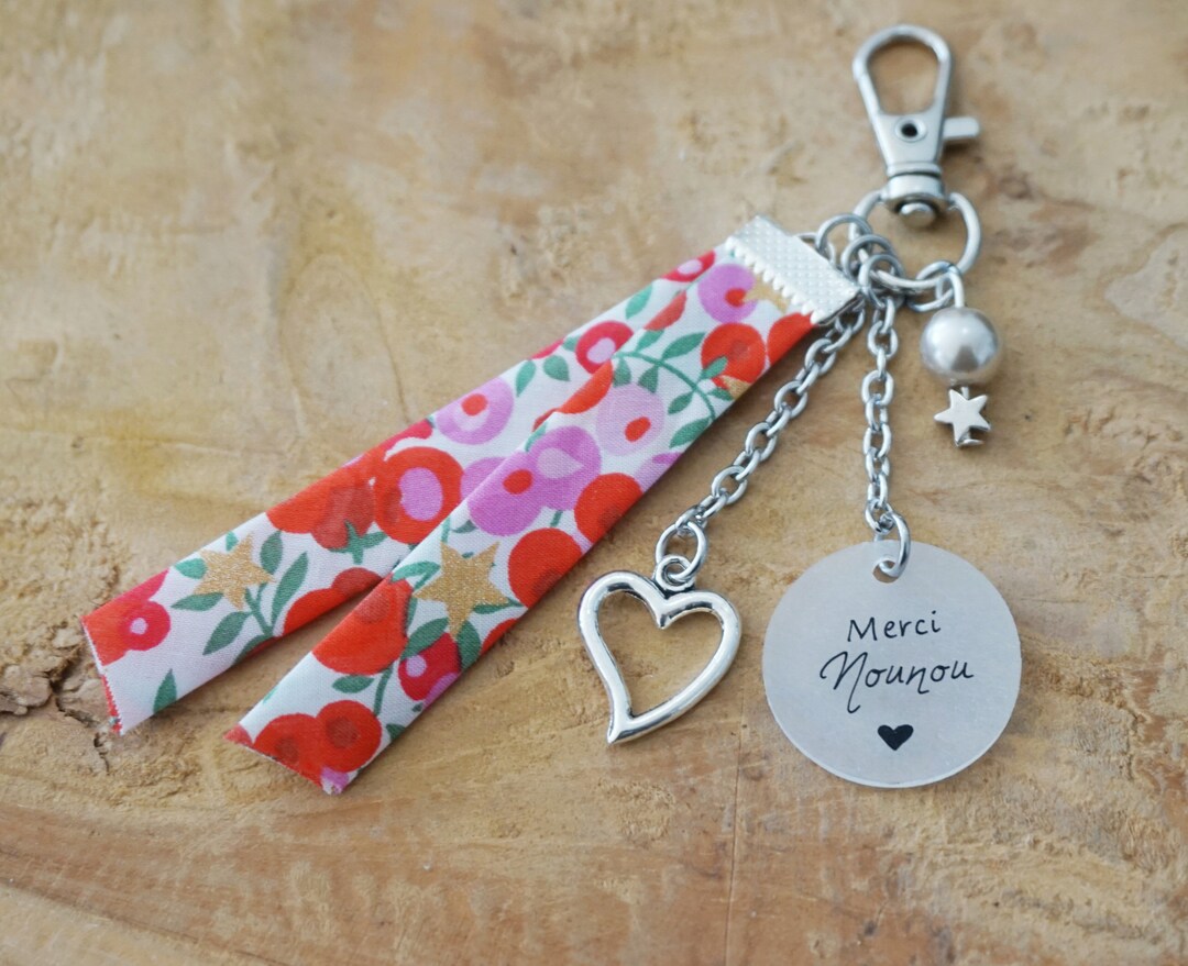 Personalized Key Ring thank You Nanny Customizable First Name Gift ...