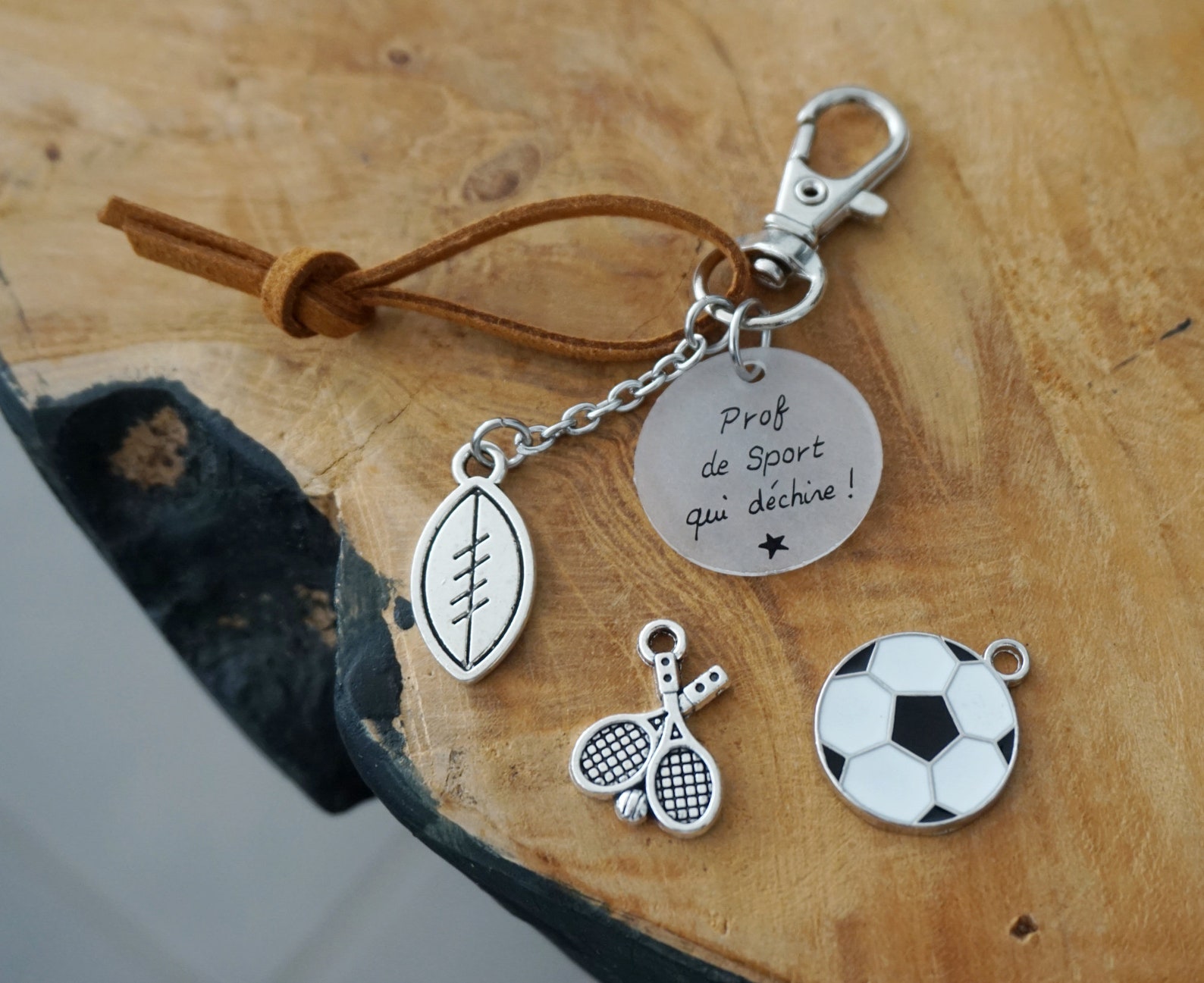 Porte clé gravé Prof de sport qui déchire tennis | Etsy