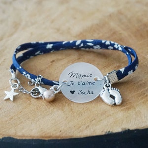 personalized bracelet "Grandma I love you" + customizable first name - Grandma's Day - grandma birthday gift