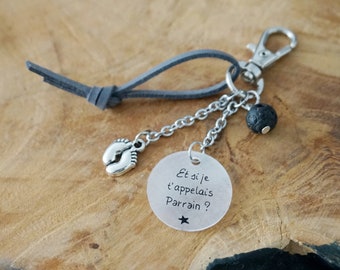 engraved keychain "What if I called you Godfather?"