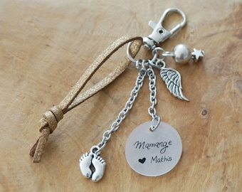 Mamange parange - loss of child engraved key ring - baby mourning - Miscarriage - Memorial - birth IMG MFIU