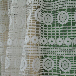 French vintage large net door panel or Cutable 1232.1.1120T 51 wide x 160 drop Very versatile. .