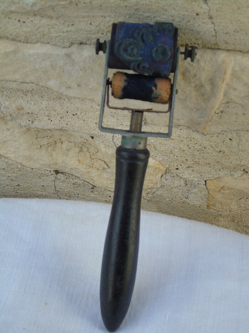 French antique embroidery roller tool with 5 different pattern  etsy