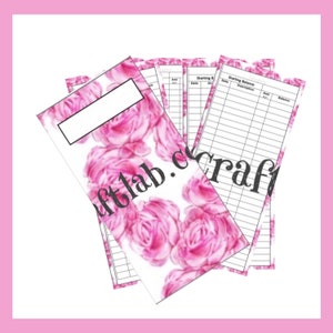 Cash Tracker Set + Envelope Design  - Pink Roses (Digital Download)