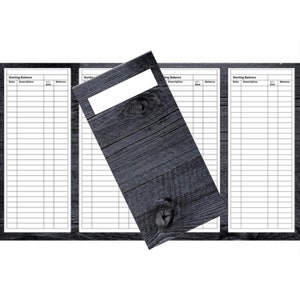 Cash Tracker Set + Envelope Design  - Blackwood (Digital Download)