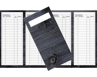 Cash Tracker Set + Envelope Design  - Blackwood (Digital Download)