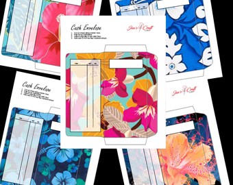 Cash Envelope Design Set - Hibiscus Mix (Digital Download)