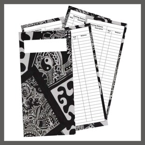 Cash Tracker Set + Envelope Design  - Primeval Black & White (Digital Download)