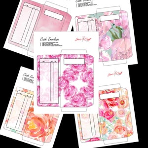 Cash Envelope Design Set - Peony Mix (Digital Download)