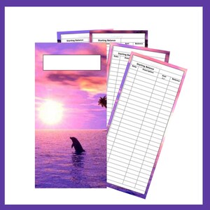Cash Tracker Set + Envelope Design  - Pink Sunset (Digital Download)