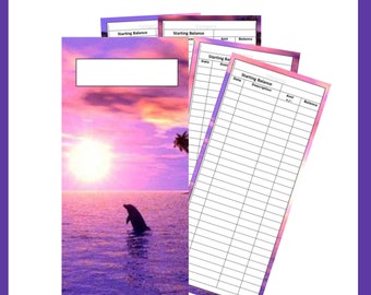 Cash Tracker Set + Envelope Design  - Pink Sunset (Digital Download)