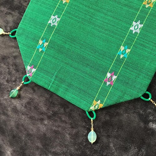 SYAILENDRA HANDWOVEN PLACEMATS shops - Green Agate