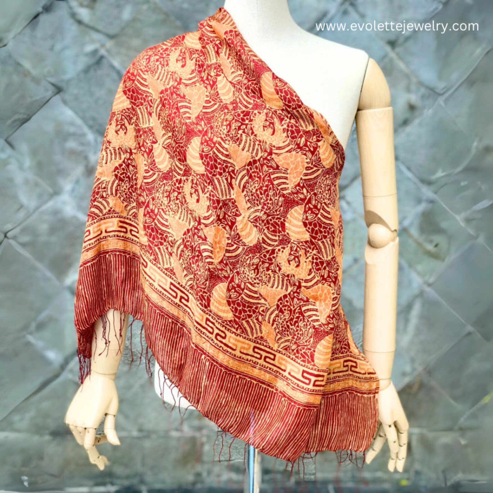 Silk Art Scarf (Vitta Serica Artis)(Rind Link Purple Logo) RJSTH@Fabric#5 RJSTHW2026 RJS main image 1