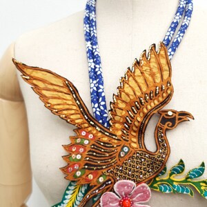 Baladewa Necklace Paradise Bird Blue Batik Lapis Lazuli & Amazonite image 4