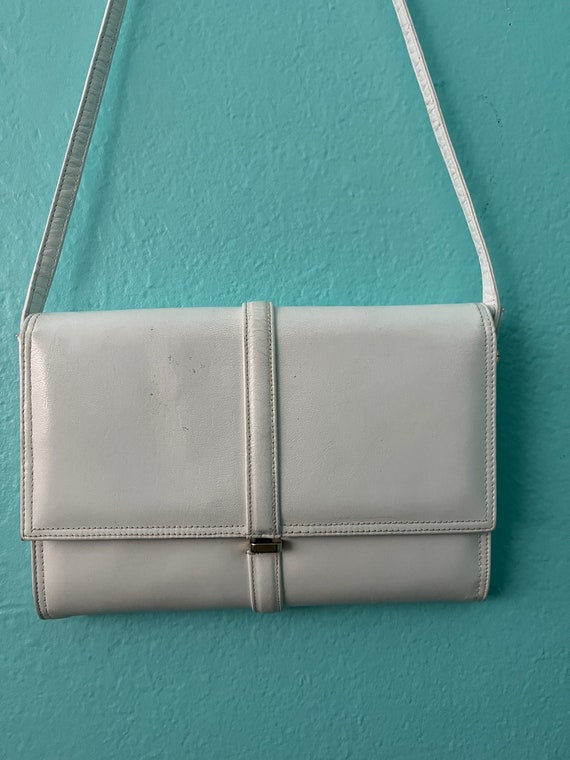 Vintage 1980s Jay Herbert New York White Leather B