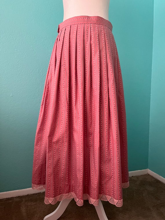Vintage 1980s Austrian Pink Skirt - image 2