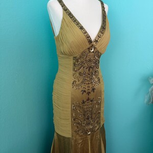 Vintage Sue Wong Green Beaded Silk Gown, Size 6 - Etsy