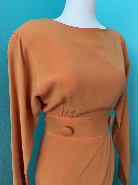 Pumpkin-colored Vintage Dress