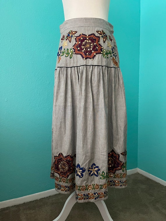 80s Vintage Rust Boho Skirt 100% Cotton - M main image 0