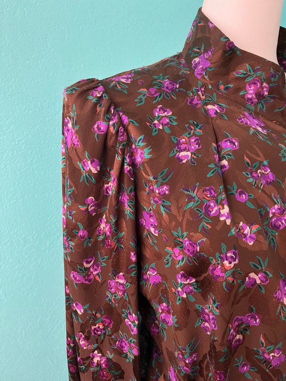 Vintage 1980s Oscar de la Renta Silk Shirt - image 2