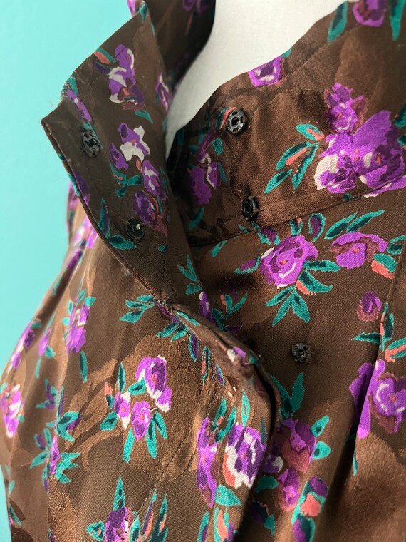 Vintage 1980s Oscar de la Renta Silk Shirt - image 6