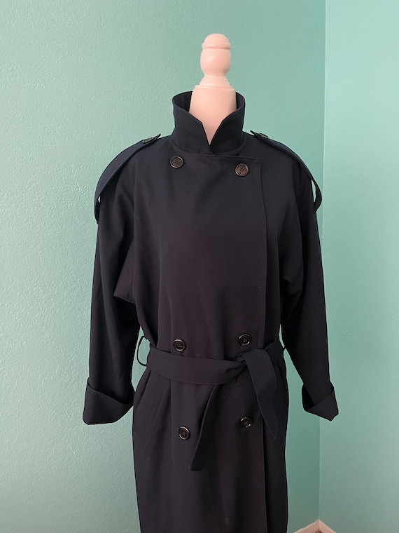 Classic 1980s Navy Raincoat