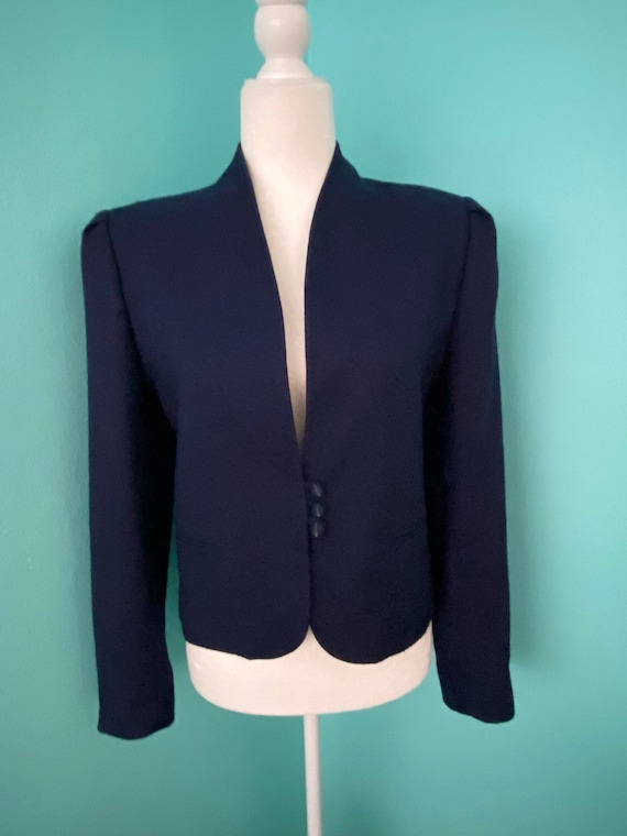 Navy Blue Vintage Blazer - image 1