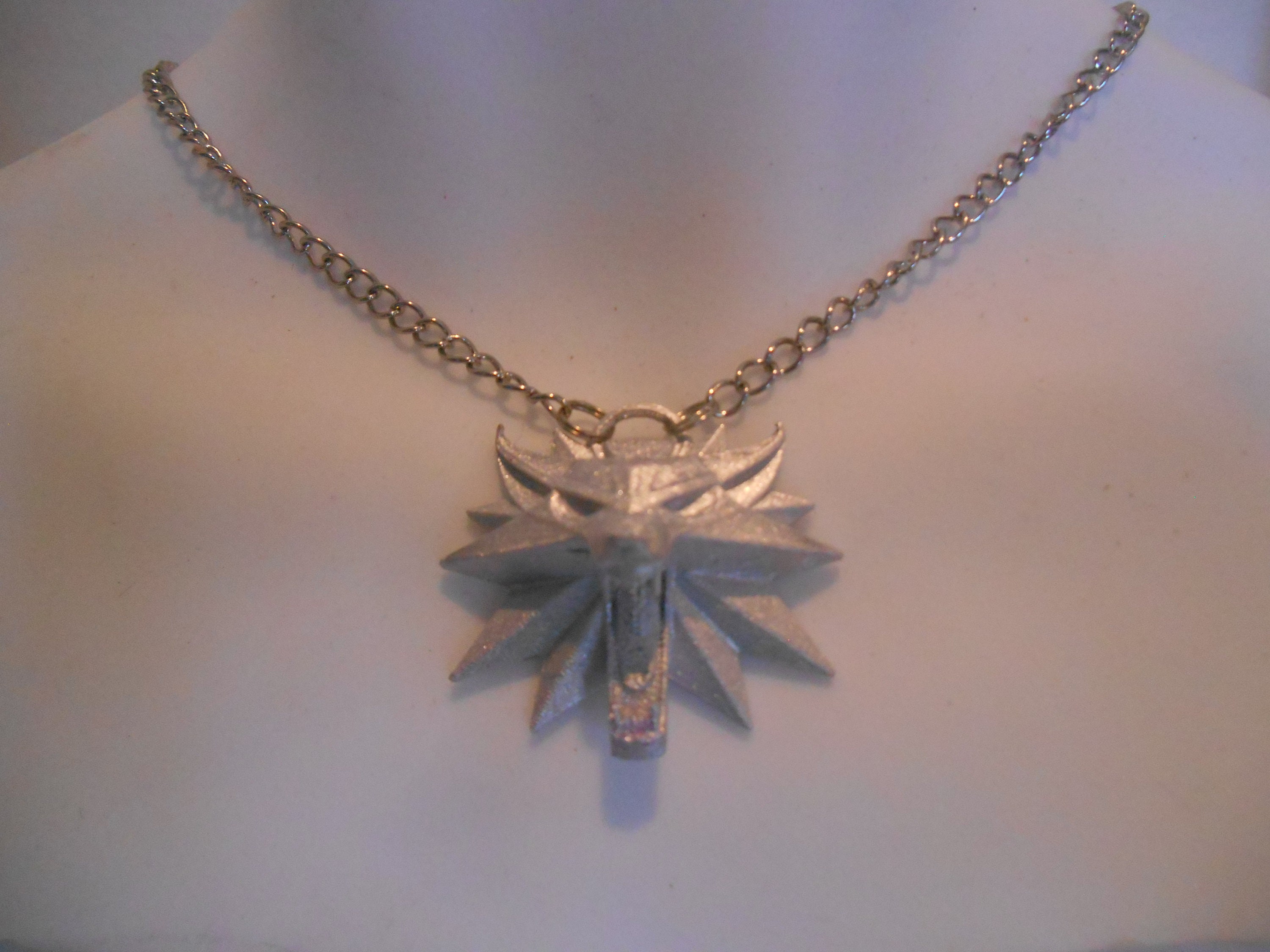 Witcher Rolo Chain Witcher Wolf Pendant Necklace - Etsy