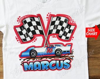 パーソナライズされたレーシングカーTシャツ、スポーツカーTシャツ、グラフィックTシャツ、レーシングフラッグシャツ、自動車レース、子供、幼児、若者、大人