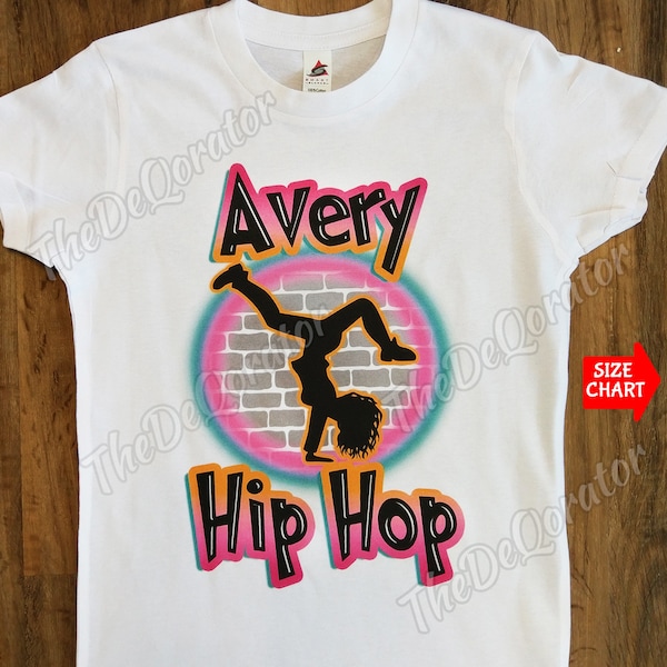 Personalized Girl Break Dance T-shirt, Graphic Tee, Dancer, Brick Wall, Hip Hop Shirt, Baby Bodysuit, Kids Toddler Youth and Adult