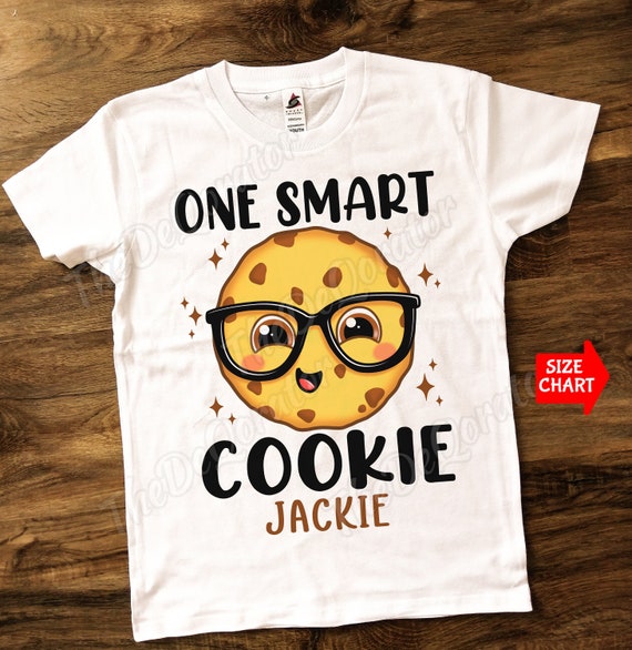 Cute Smart Cookie Wearing Glasses Design T-Shirt Cute Smart Cookie Wearing Glasses Design T-Shirt
