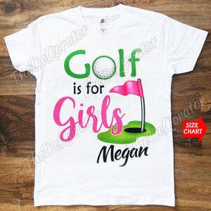 Personalisiertes Golf ist für Mädchen-T-Shirt, Caddy, Golf-Golfer-T-Stück, Teenager-Spieltag-Shirt, Kinderkleinkind-Jugendliche und Erwachsene