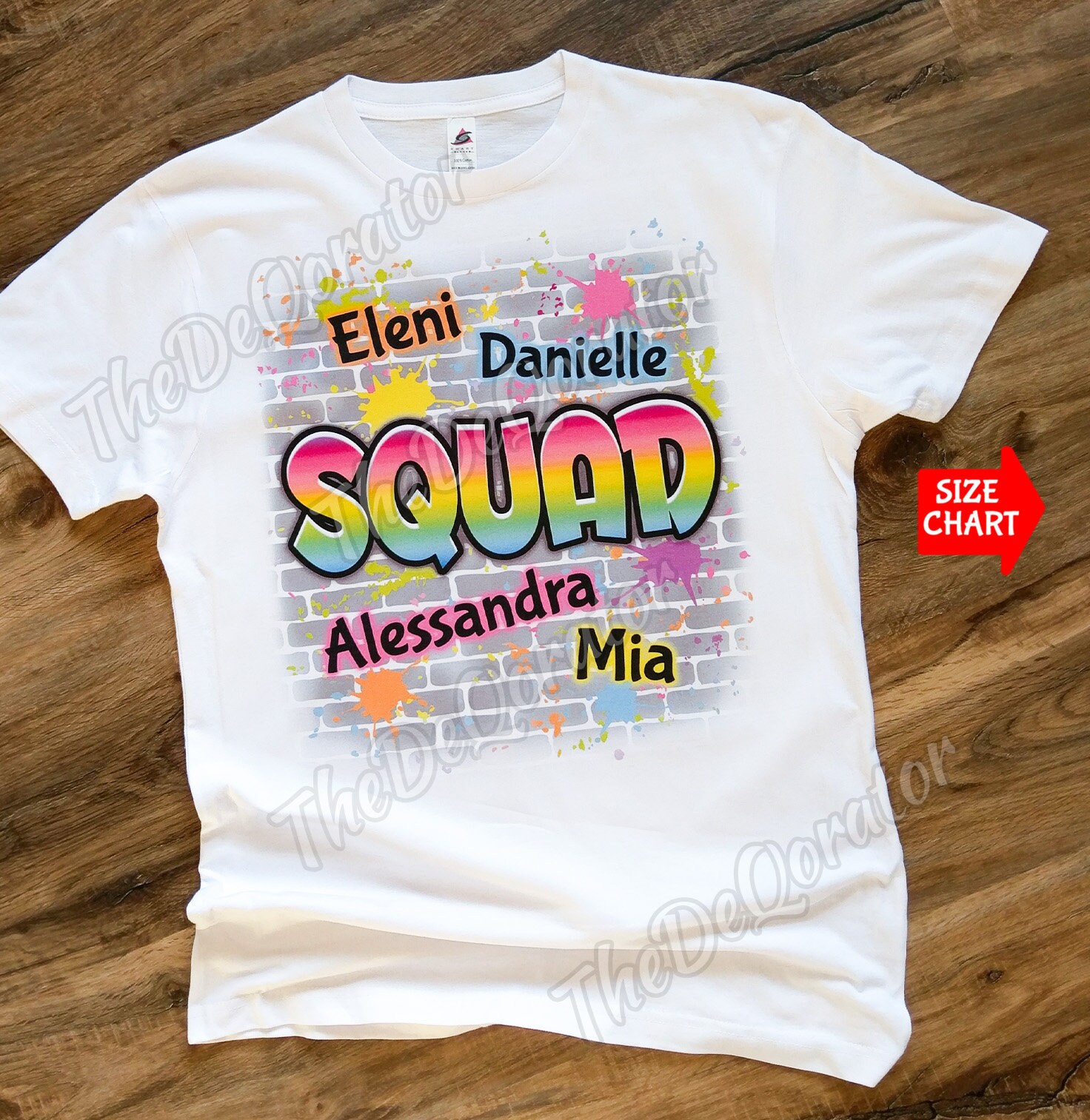 Personalized BFF Squad With Splatters T 