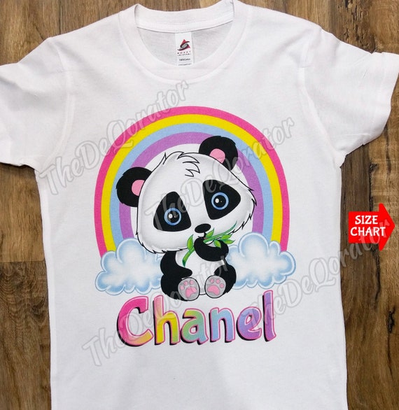 voorkomen gans astronomie Personalized Rainbow Clouds Panda T-shirt Panda Bear Graphic - Etsy