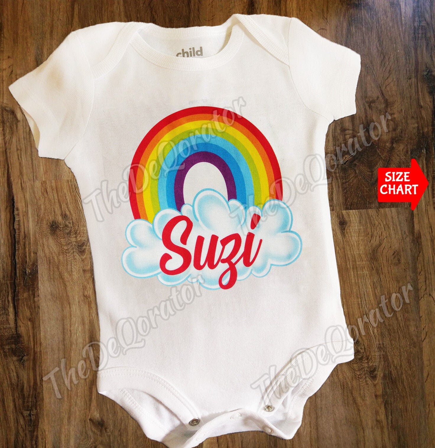 Nombre personalizado camiseta de nube arco ris beb arco ris regalo reci n nacido mono de beb camiseta gr fica ni os peque os j venes y adultos