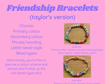 Pulseras de amistad personalizadas