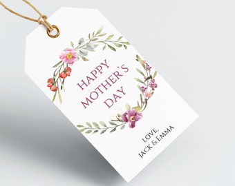 Happy Mother's Day Gift Tag | EDITABLE PRINTABLE PERSONALIZED