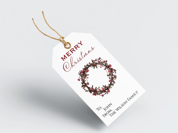 EDITABLE PRINTABLE PERSONALIZED Christmas Gift or Favor Tags - Etsy