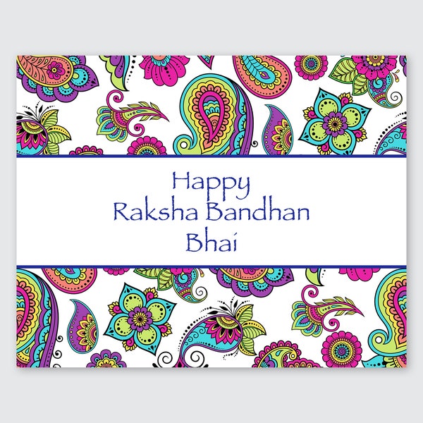 Raksha Bandan Card | Rakhi Card | Single or Pack of 5 cards