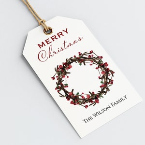 EDITABLE PRINTABLE PERSONALIZED Christmas Gift or Favor Tags - Etsy