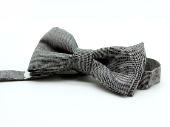 Corbata de tela gris Oxford Etsy Mexico