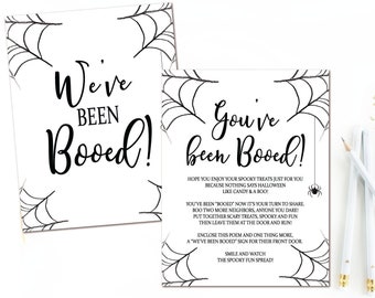 You've Been Booed Game - We've Been Booed Sign - Halloween Treat Sign - Halloween Yard Decoration