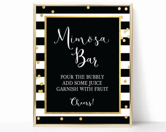 Targa Da Bar In Legno Stile Gotico Con Mimosa – 20x25 Cm, Con Supporto, Bianco E Nero, Per Addio Al Nubilato, Matrimonio, Feste