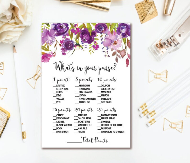 Red Floral Whats within Your Purse Match - Printable Bridal Shower Purse Match - Floral Bridal Shower Activity - Quick Obtain photograph relating to Bridal Shower Purse Game Printable identify Pink Floral Whats in just Your Purse Activity - Printable Bridal Shower Purse Recreation - Floral Bridal Shower Sport - Quick Down load