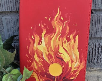 Flame Double Book Cover Red with Coin Holder for Big Book and 12n12