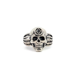 Narcotics Anonymous, Sterling Silver, Men&#39;s NA Symbol Skull Ring