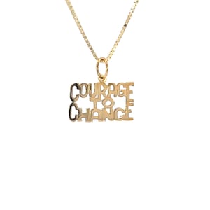 Alcoholics Anonymous, Recovery Jewelry, Sobriety Gift, Recovery Gift, Sobriety Jewelry, Recovery, 14K Gold, Chain Sold Separately